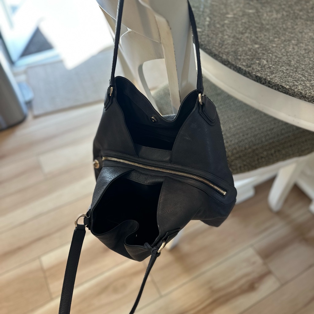 Coach Blue Shoulder Bag With Glossy Finish
